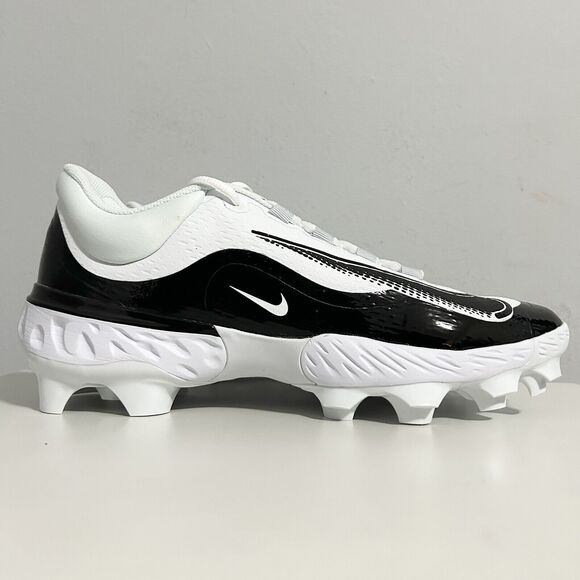 Nike Alpha Huarache Elite 4 Low MCS “White Black” Men Sz 11.5-12 Baseball Cleats - Picture 2 of 9